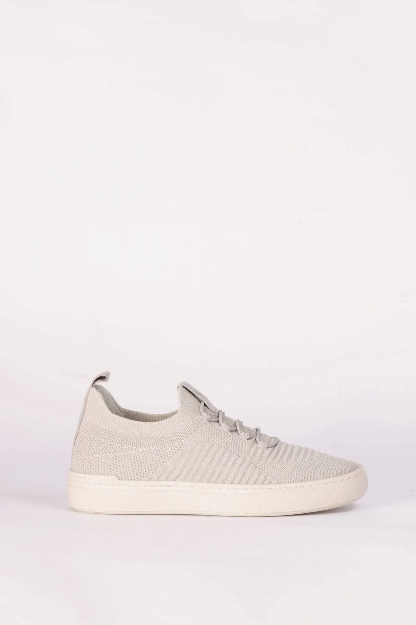 TÊNIS RITMO TRICÔ KNIT - CINZA E BRANCO