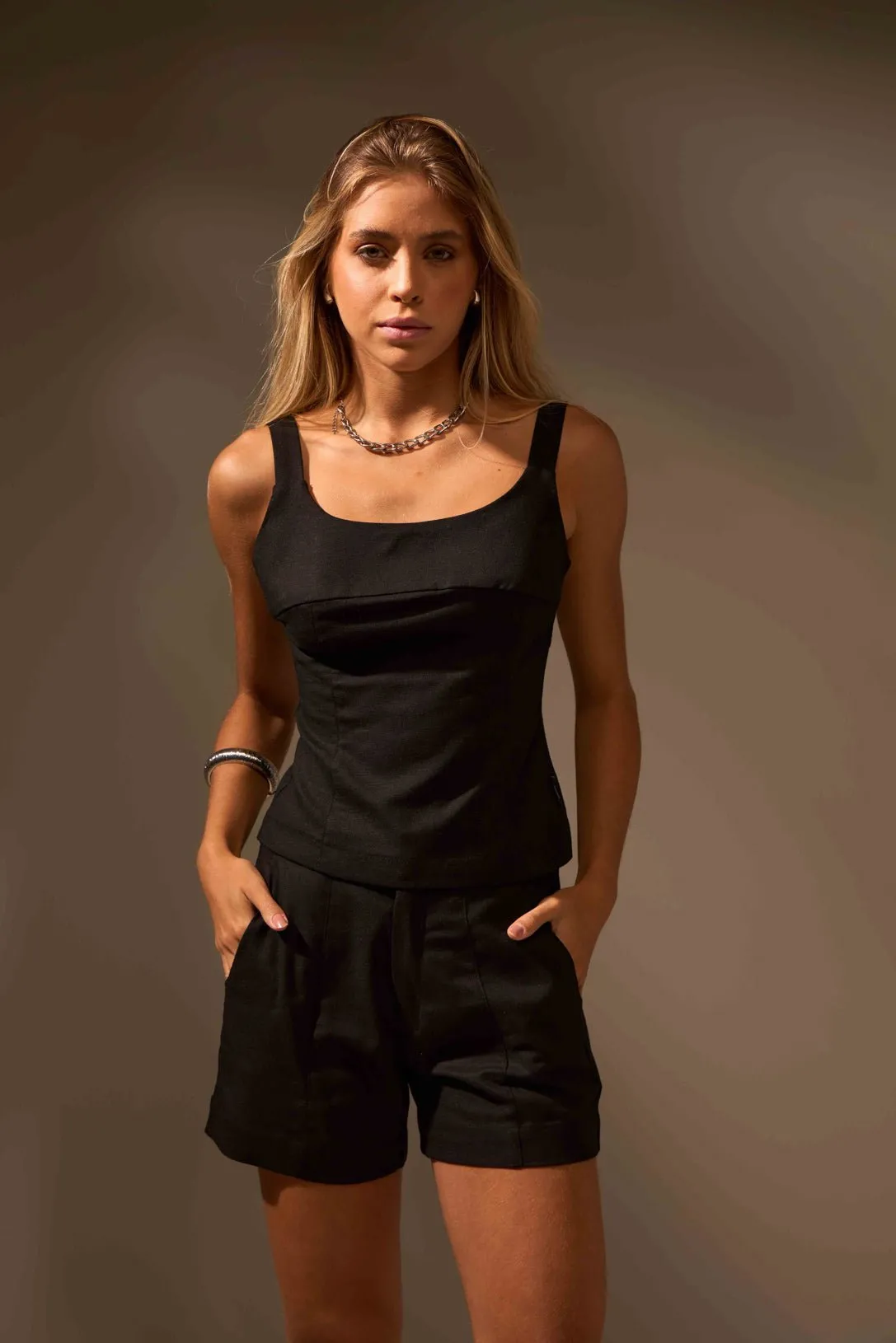 TOP DUNAS LINHO - PRETO