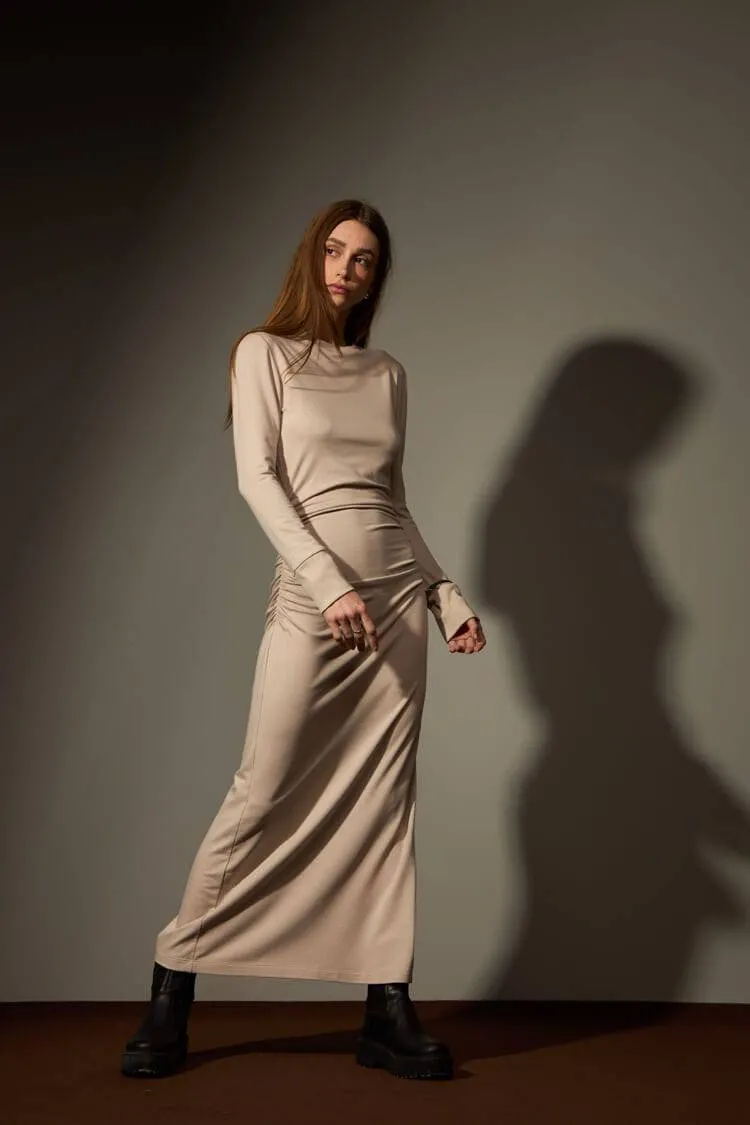 VESTIDO ANDORINHAS - AREIA