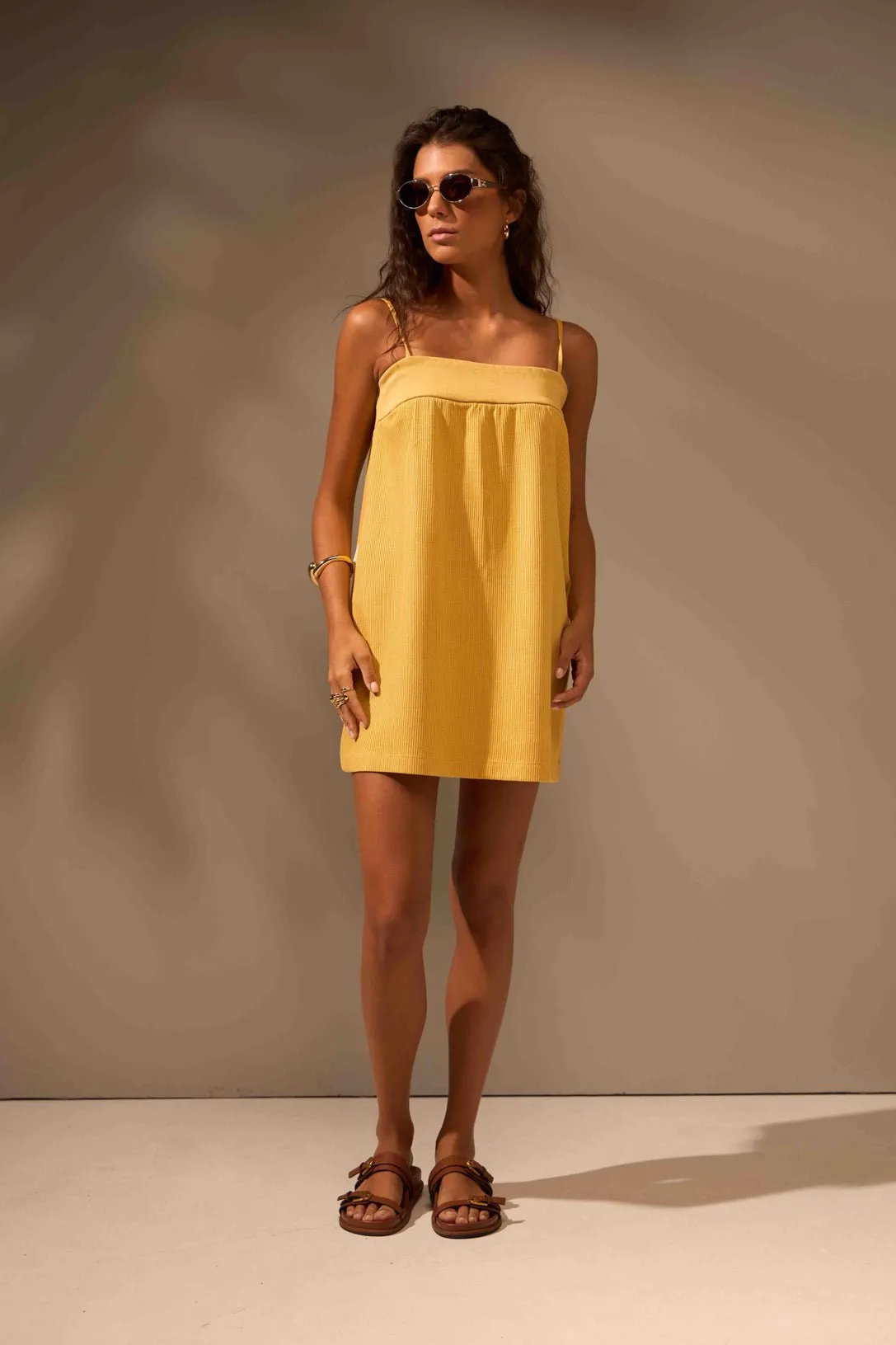 VESTIDO SOLSTÍCIO ALGODÃO - AMARELO
