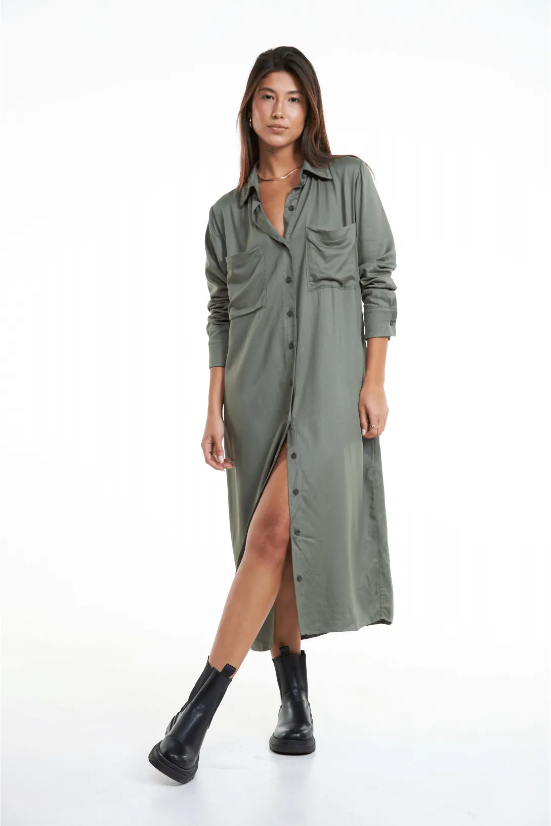 VESTIDO VIDA - OLIVA